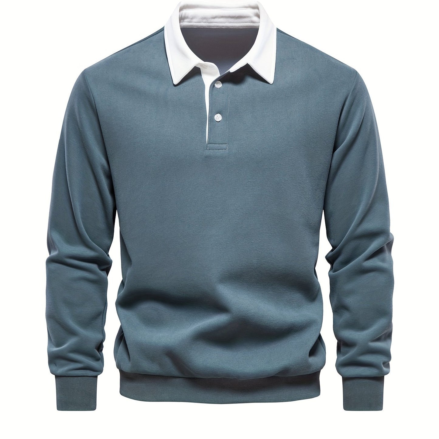 HookUpCo. Color Block Long Sleeve Pullover for Men