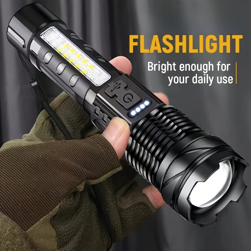 Rechargeable LED Torch with 2400mAh Battery for Outdoors