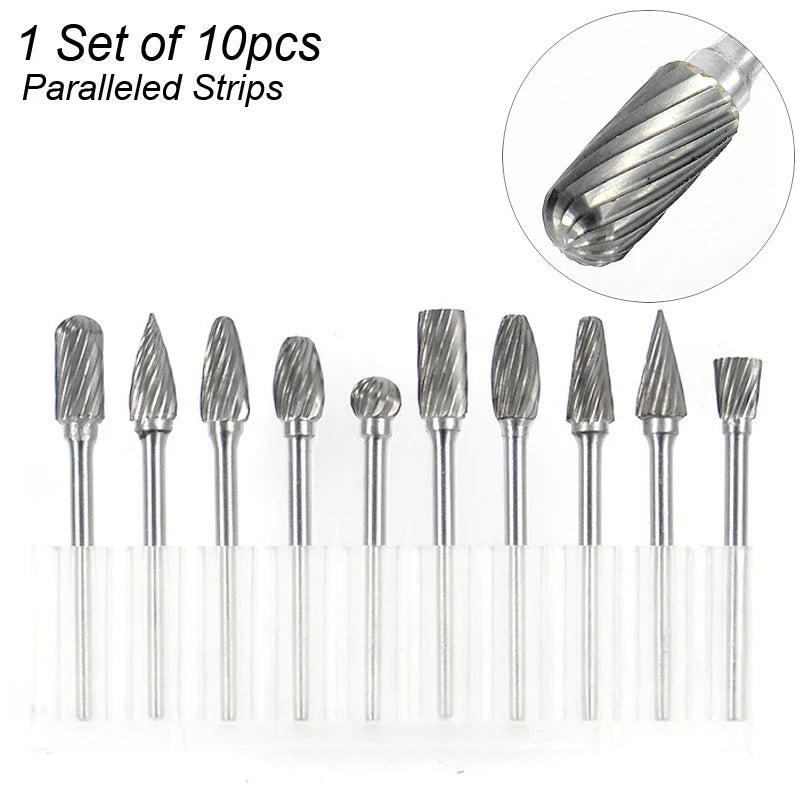 HookUpCo. Rotary Carbide Burr Set for Woodworking