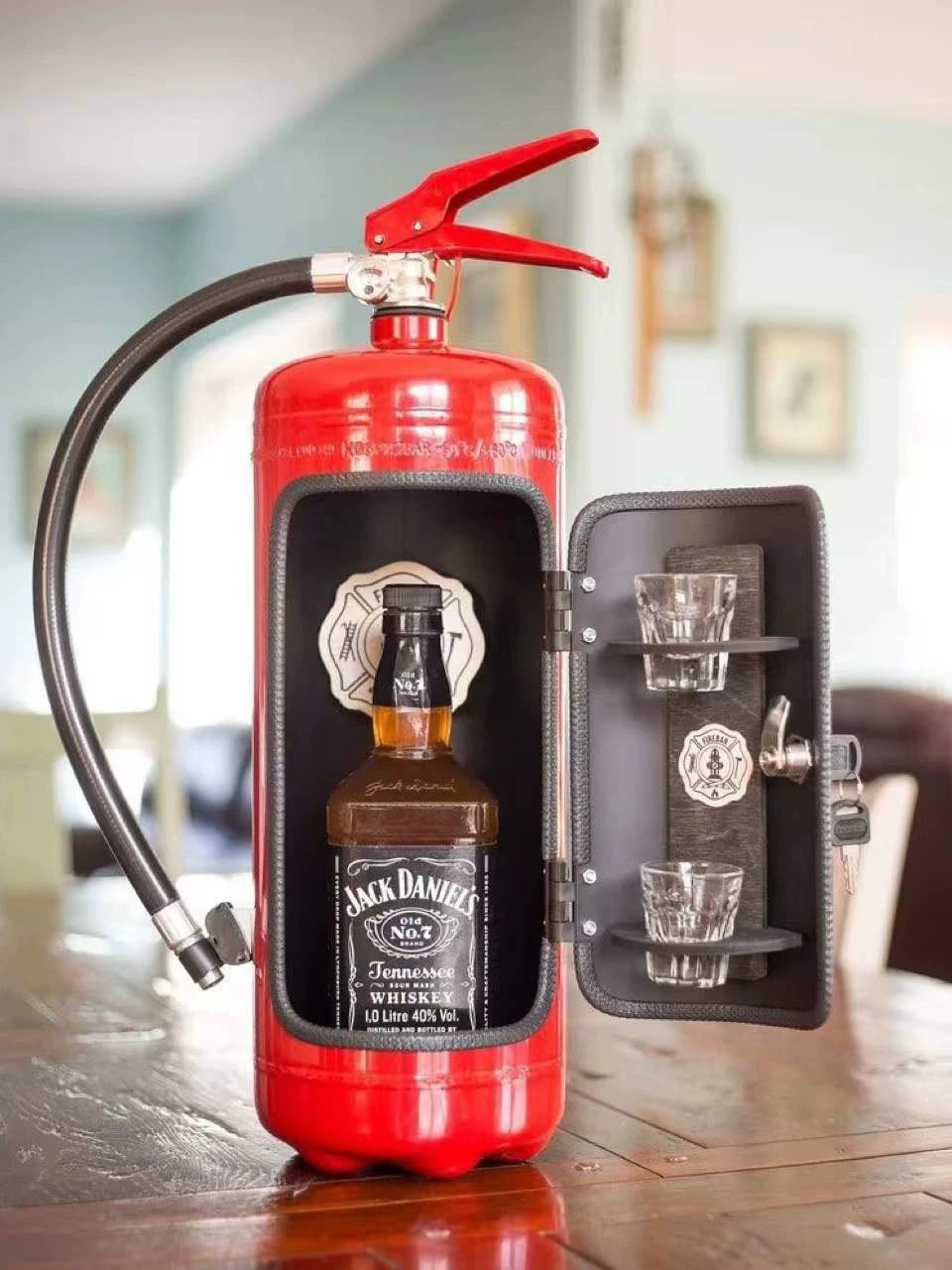 Mini Bar Fire Extinguisher Wine Box - Beverage Dispenser - HookUpCo.