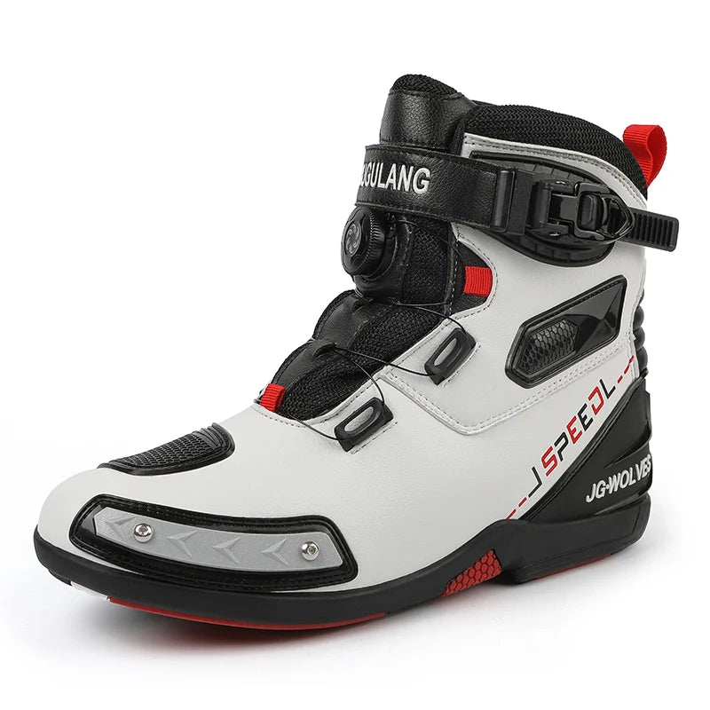 High-Top Motorcycle Boots for Men - All-Season Safety Gear