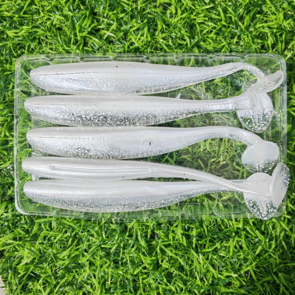 HookUpCo. 5pcs Silicone T-Tail Fishing Lures - HookUpCo.