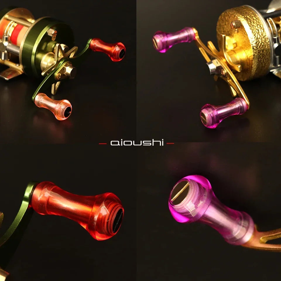 HookUpCo. Transparent Fishing Reel Handle Grip Accessory