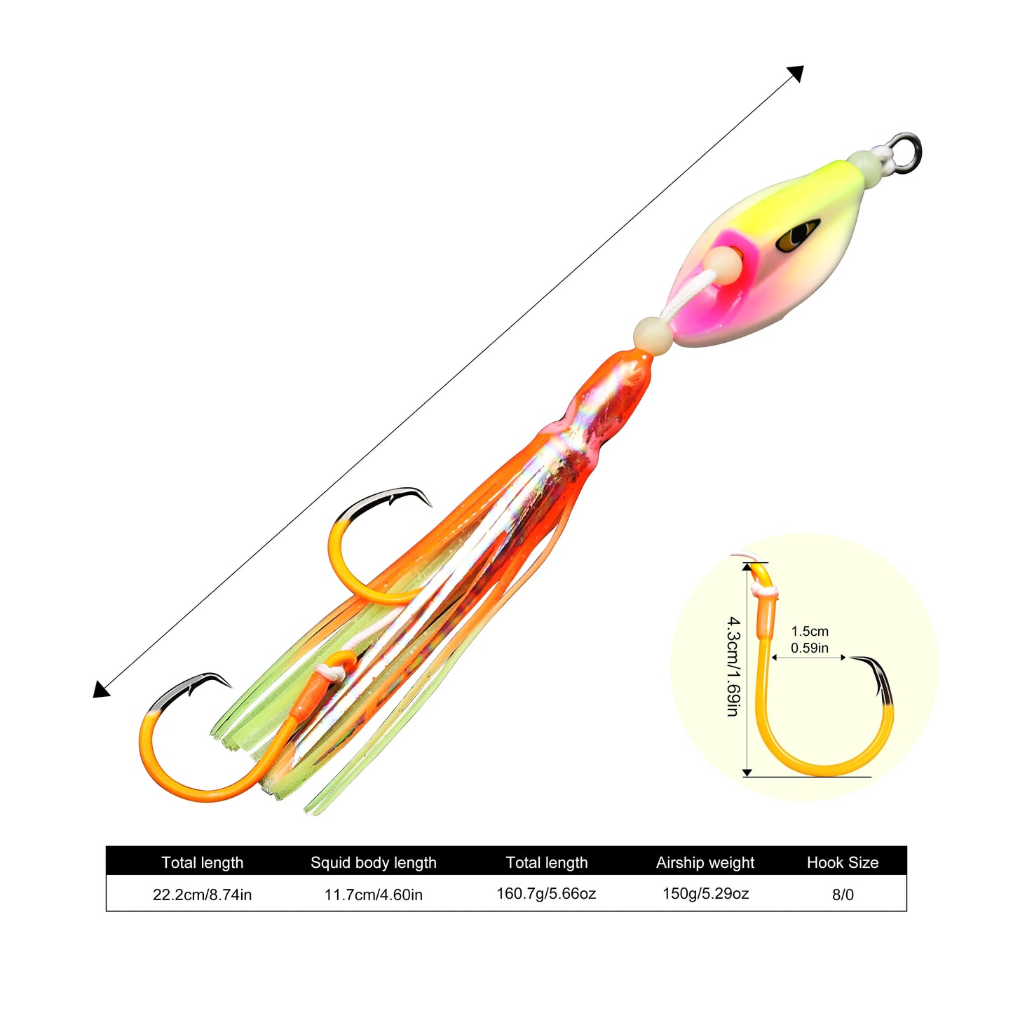 HookUpCo. Deep Sea Fishing Jig Hooks 100g-200g
