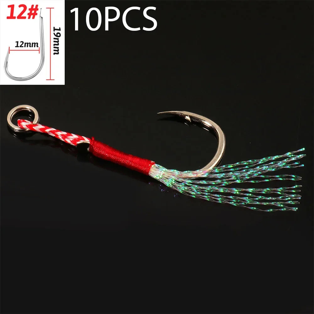HookUpCo. 10PCS High Carbon Steel Fishing Hooks - HookUpCo.