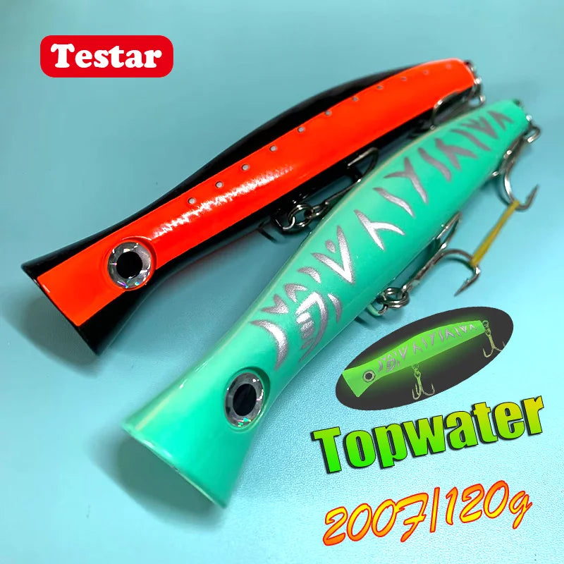 HookUpCo. Testar Big Game Trolling Popper Lure for Tuna