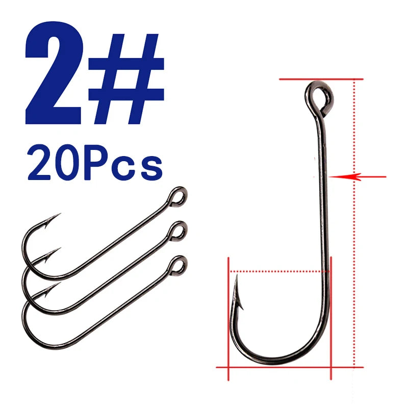 HookUpCo. 20pcs Black Sea Fishing Squid Hooks - HookUpCo.