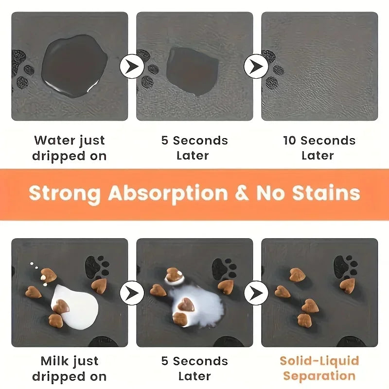 HookUpCo. Heavy Duty Pet Feeding Mat, Waterproof