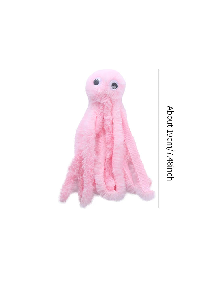 Interactive Plush Octopus Cat Toy for Teeth and Playtime