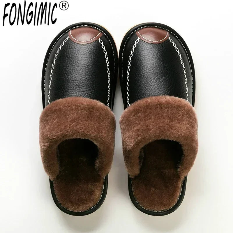 HookUpCo. Waterproof Velvet Winter Slippers for Men and Women