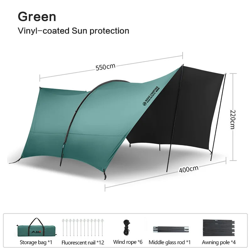 HookUpCo. Portable Tunnel Canopy with Sunblock Shade - HookUpCo.