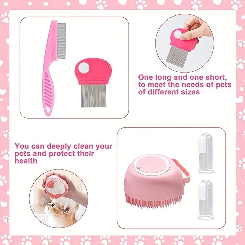 HookUpCo. 8-Piece Cat Grooming and Care Kit
