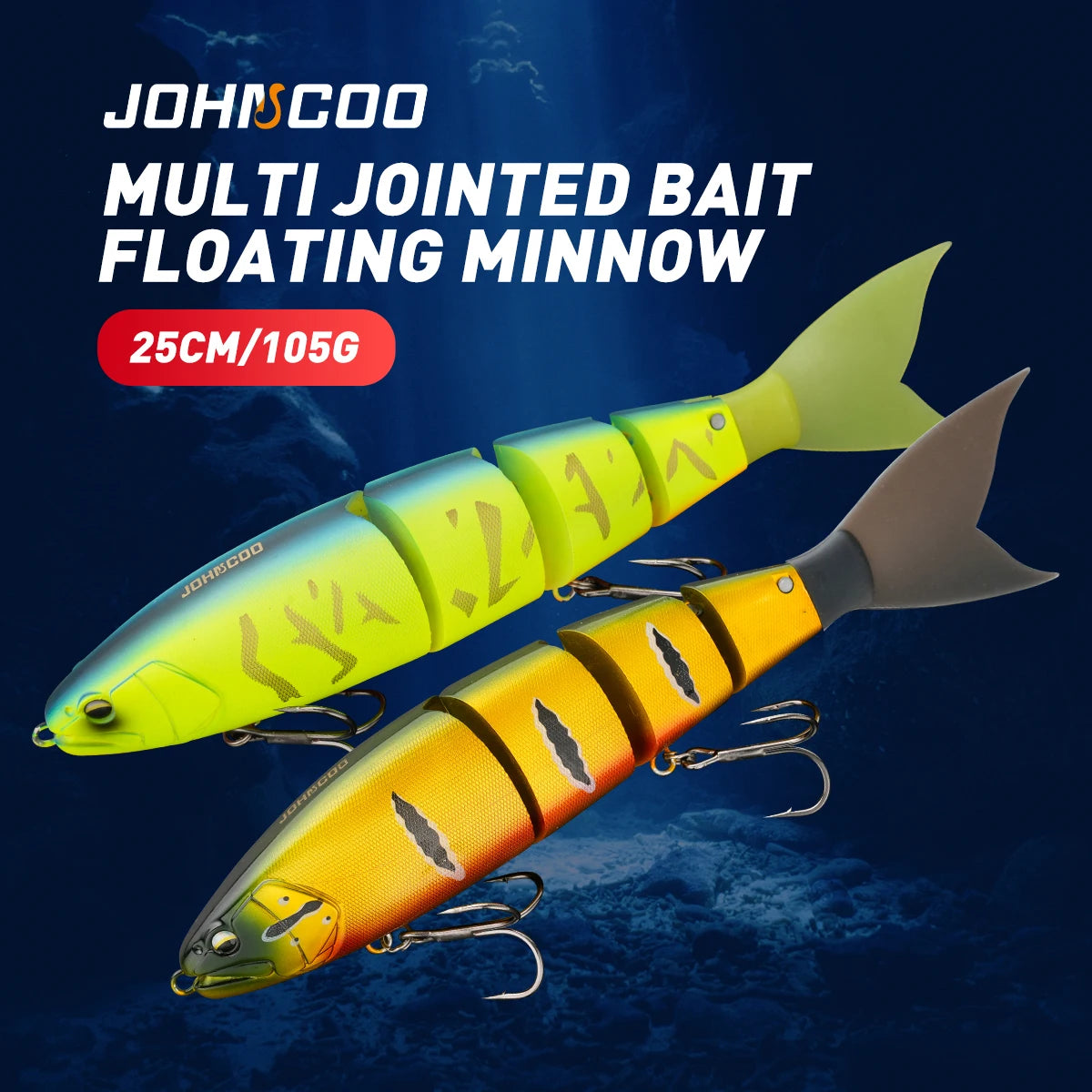 Swim Bait Jointed Fishing Lure 25cm 105g for Predators by HookUpCo.