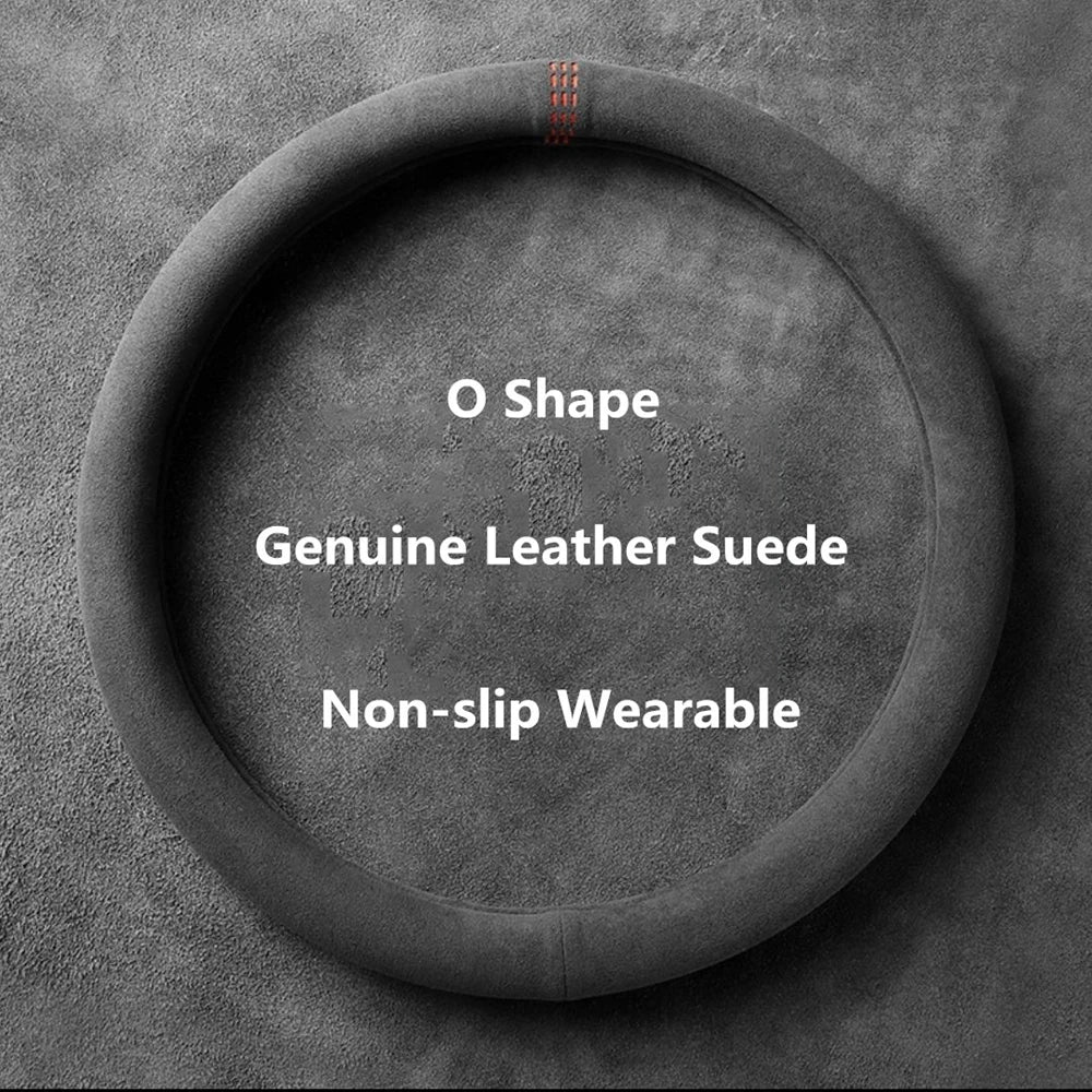 HookUpCo. Breathable Cowhide Suede Steering Cover - HookUpCo.