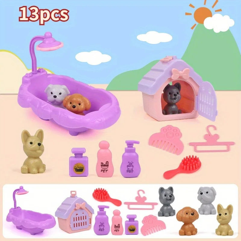 HookUpCo. Adorable Dog Toy Basket Set for Playtime Fun