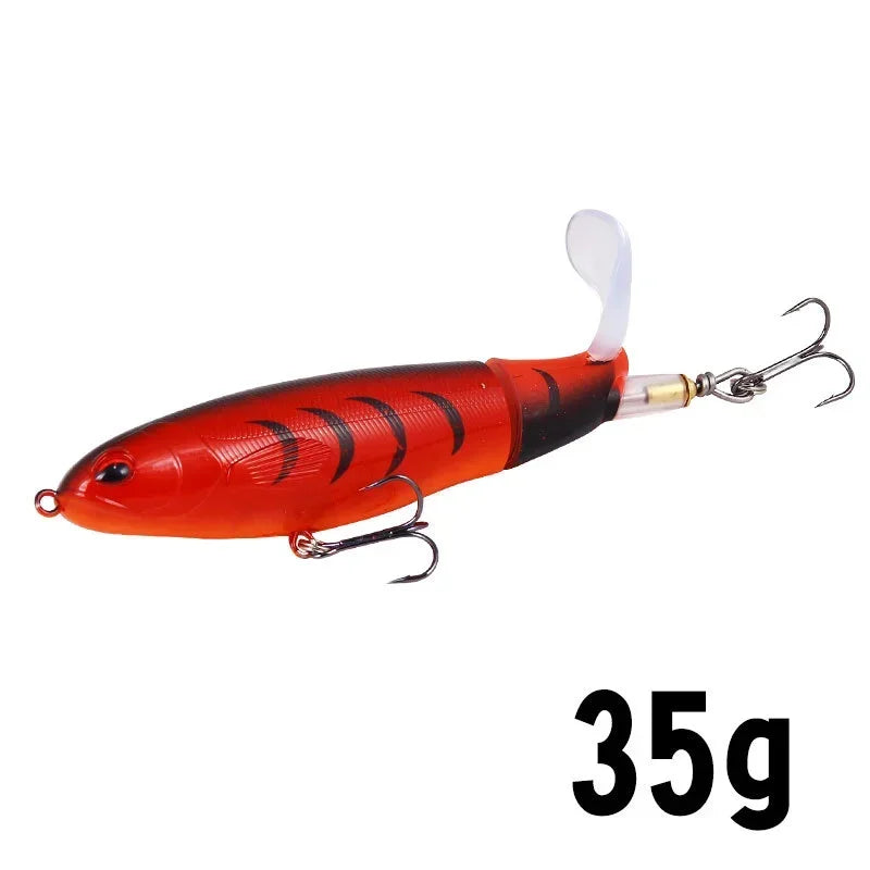 HookUpCo. Topwater Fishing Lure with Rotating Tail
