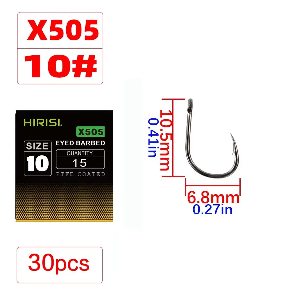 HookUpCo. High Carbon Barbed Fishing Hooks, 30 Pack - HookUpCo.