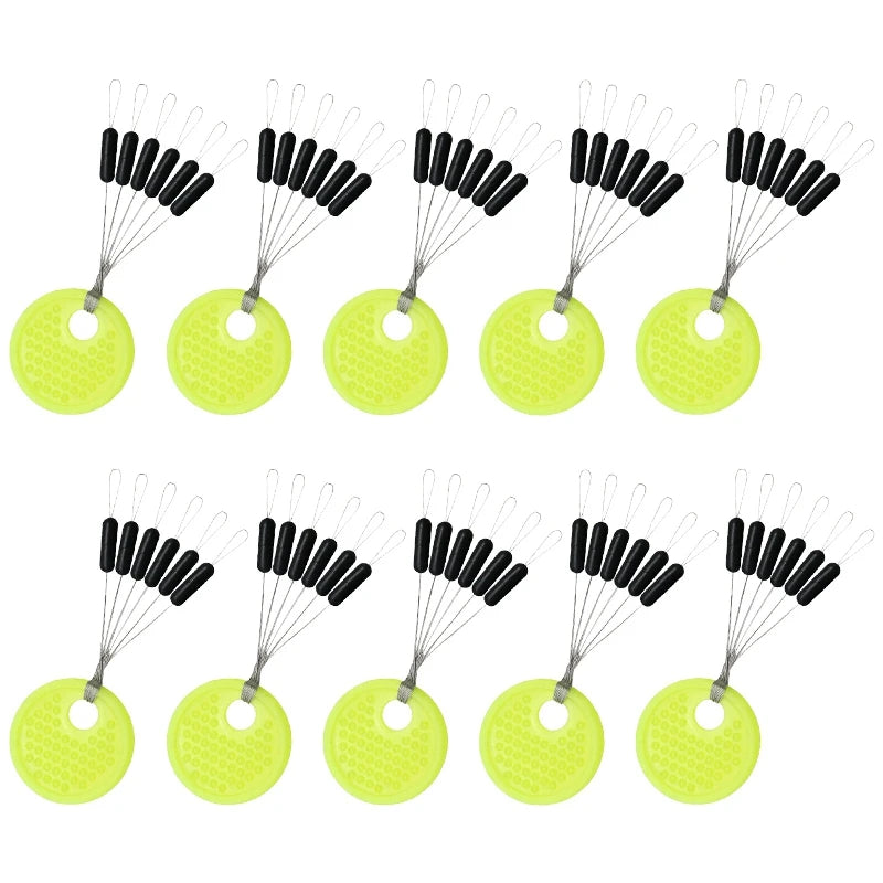 HookUpCo. 60pc Rubber Fishing Float Stopper Set - HookUpCo.