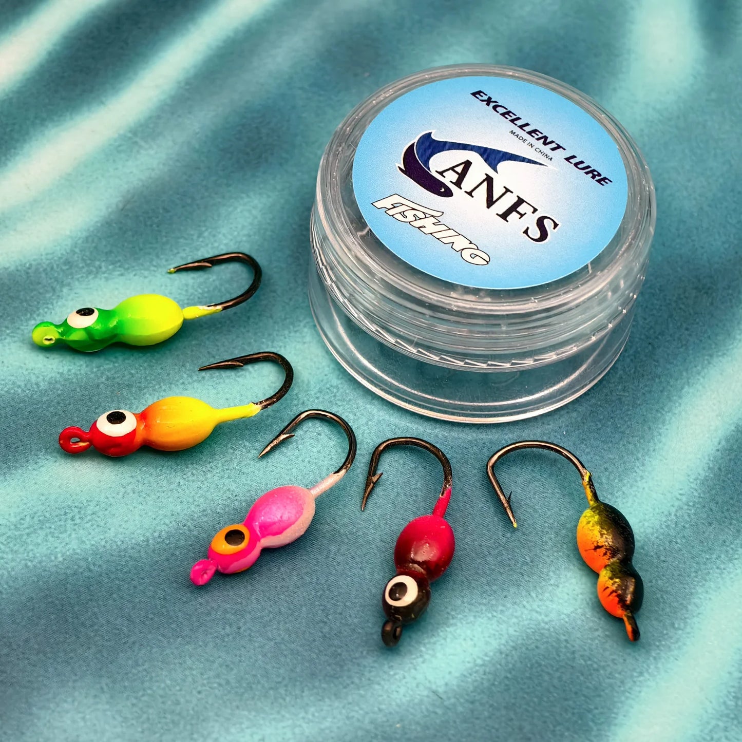 HookUpCo. Ice Fishing Jig Kit for Walleye and Bass