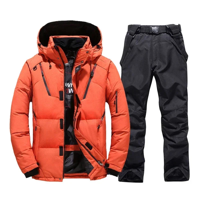 Men's Thermal Down Jacket for Winter Skiing and Snowboard