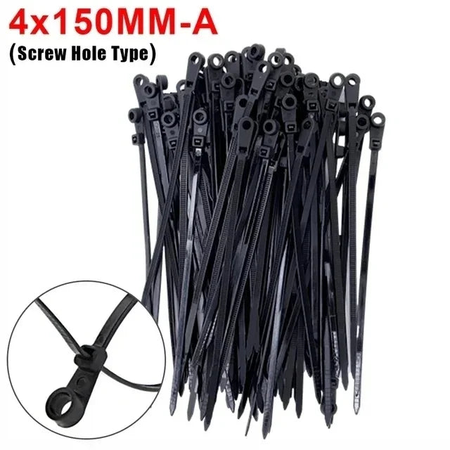 HookUpCo. Reusable Nylon Cable Ties - 500 Count