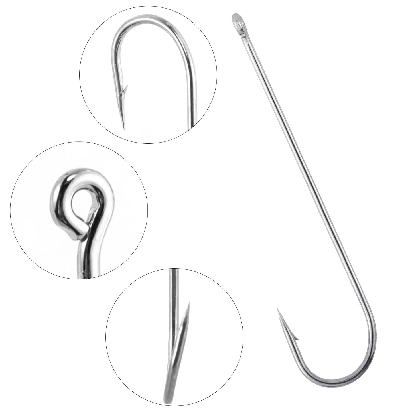 HookUpCo. Aberdeen Extra Long Shank Fishing Hooks for Bait