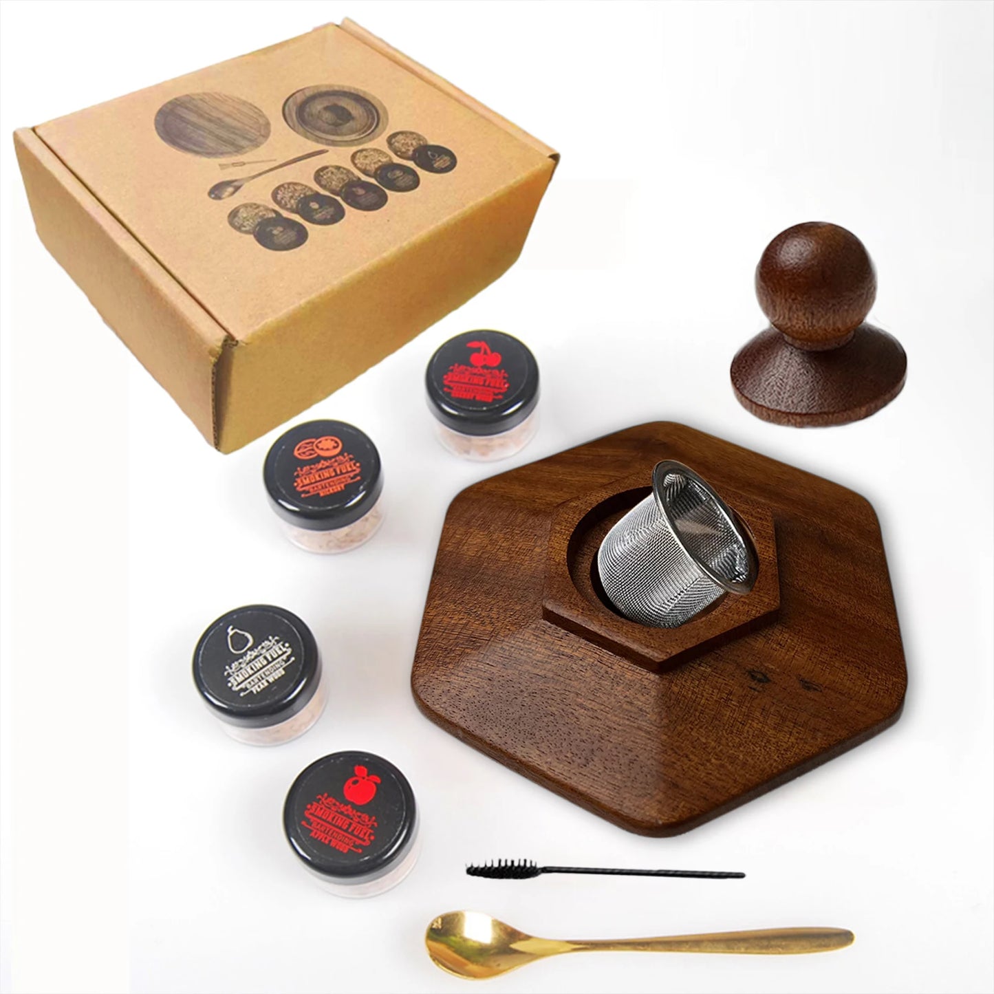 Glass Top Smoker Cocktail Kit with Wood Chips for Whiskey