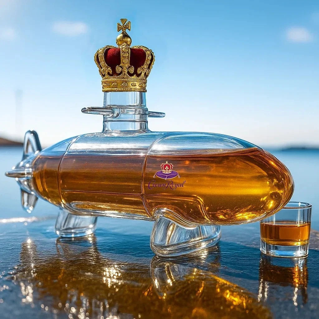 HookUpCo. 3D Whiskey Ship Glass Decanter 300ml