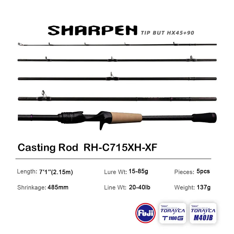 HookUpCo. PureLure Travel Fishing Rods XF/MF Action - HookUpCo.