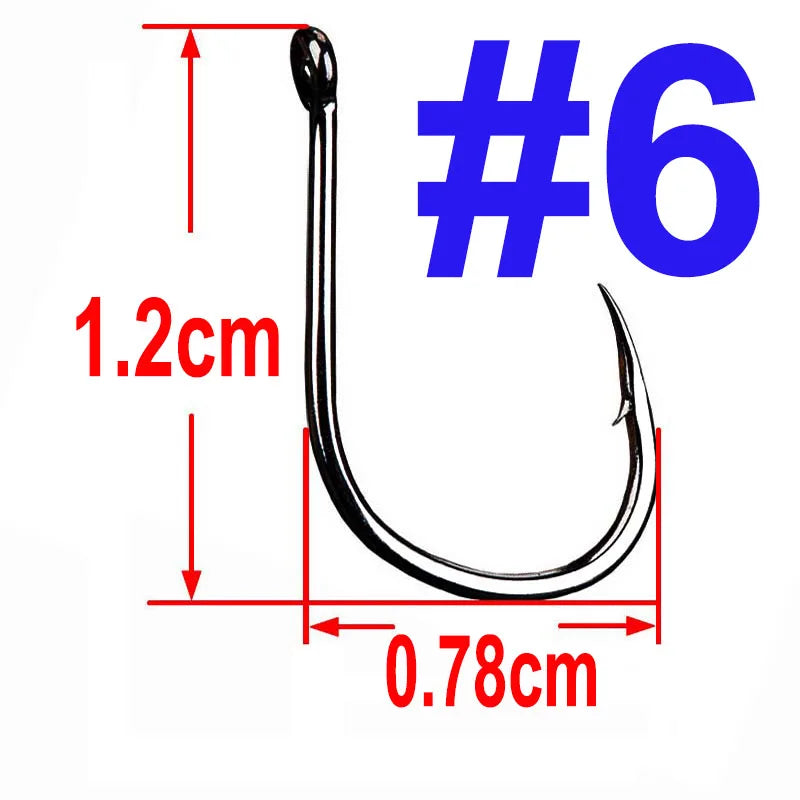 100 Premium Offset Circle Hooks for Fishing Tackle Set