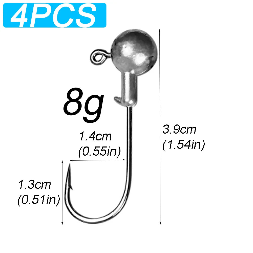 HookUpCo. Versatile Jig Head Hooks for Bass Fishing - HookUpCo.