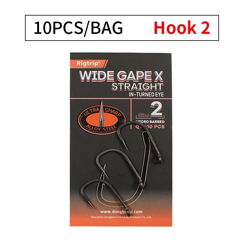 HookUpCo. 10 Ultra Sharp PTFE Coated Fishing Hooks - HookUpCo.