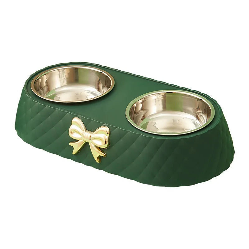 HookUpCo. Stylish Double Cat Dog Food Bowl