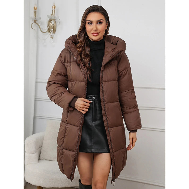 HookUpCo. Women's Thick Down Coat for Autumn and Winter