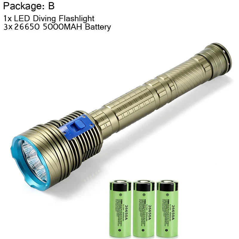 HookUpCo. Waterproof Diving Flashlight