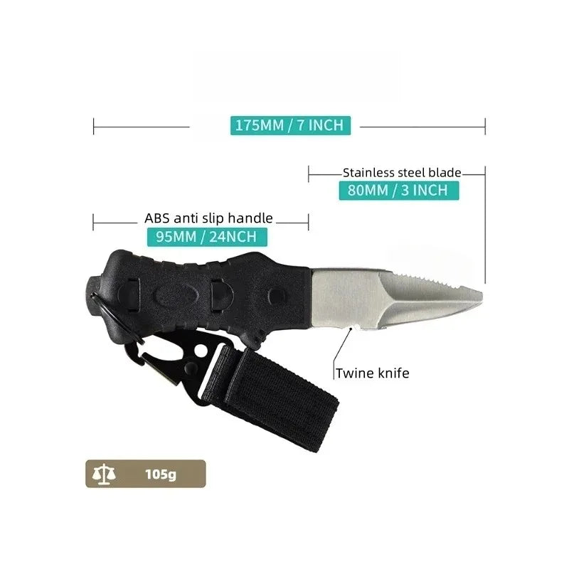 HookUpCo. Stainless Dive Rescue Knife