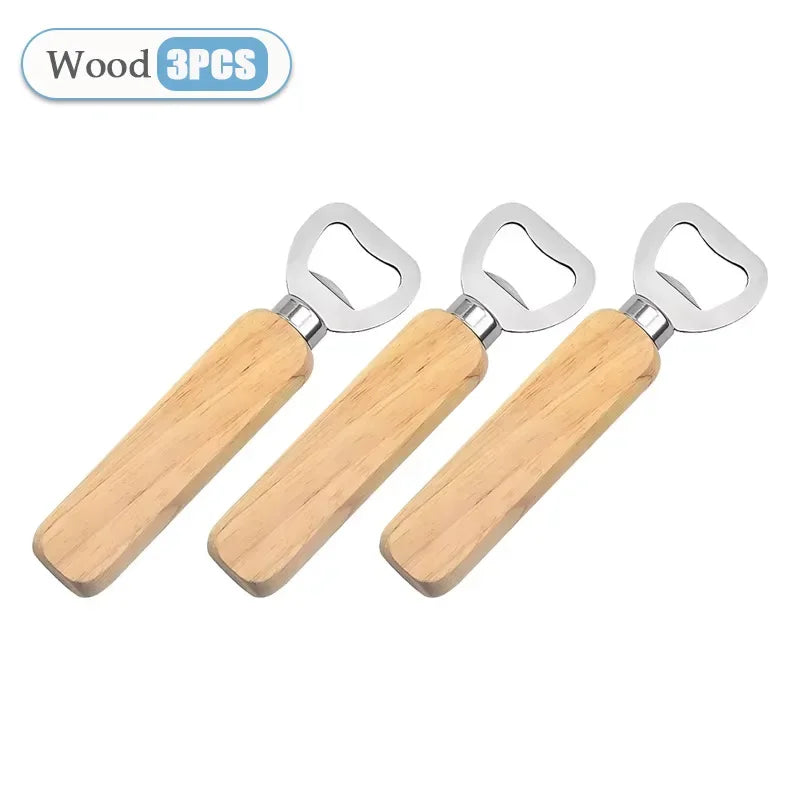 Solid Wood Beer Bottle Opener by HookUpCo.