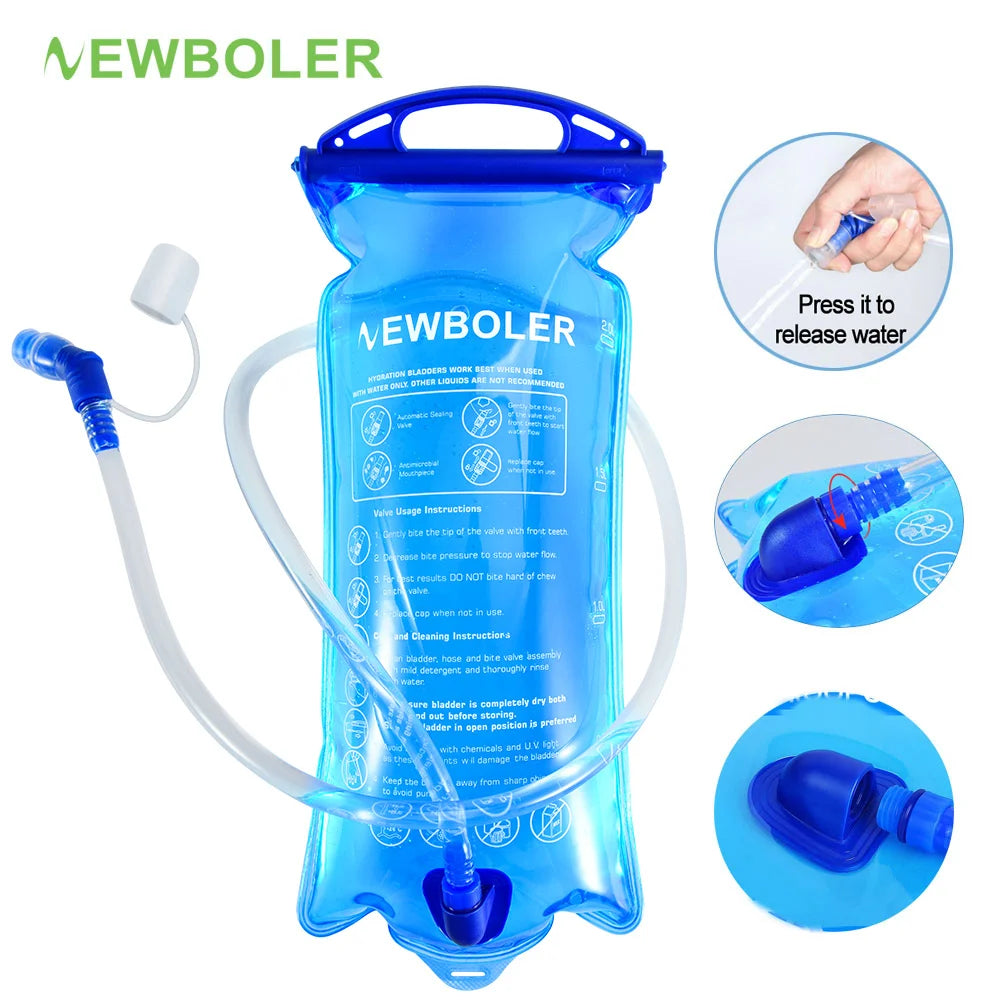 Portable 1.5L-3L Water Bag for Outdoor Sports & Camping