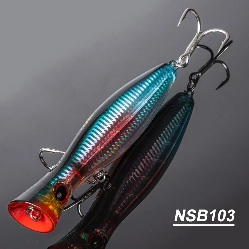 HookUpCo. Big Game Popper Fishing Lures 12cm - HookUpCo.