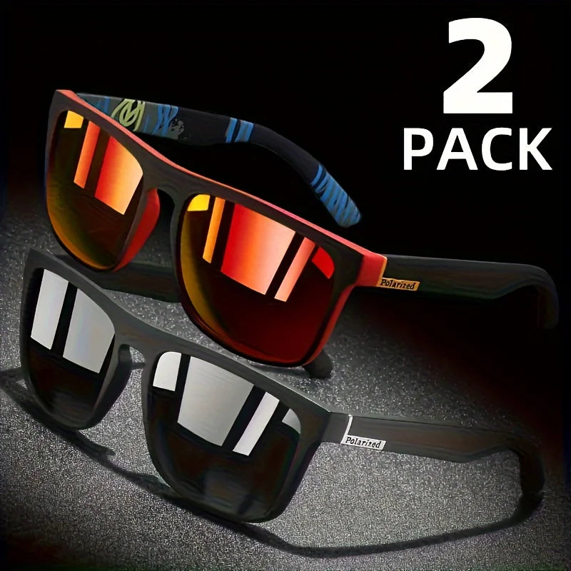 Polarized Square Sunglasses for Summer Travel and Fishing