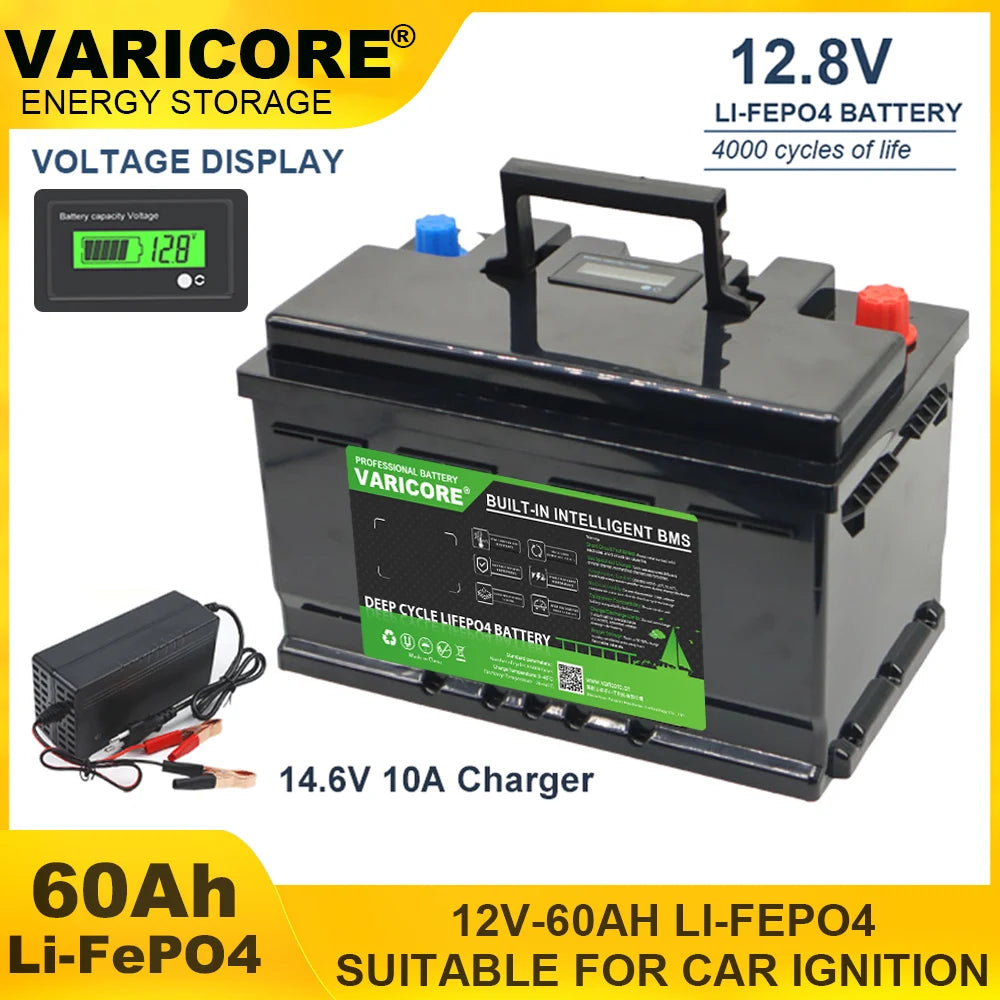 HookUpCo. 12V LiFePO4 Battery with 340Ah Capacity