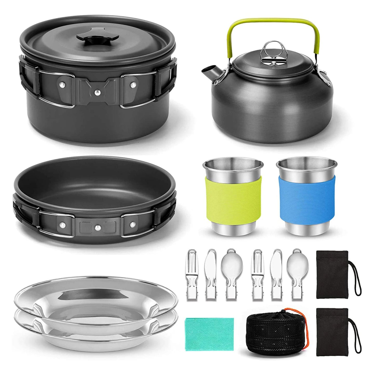 HookUpCo. Compact Camping Cookware Set for Two - HookUpCo.