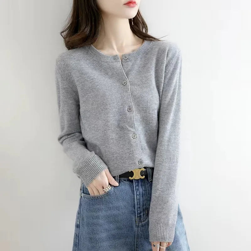 HookUpCo. Women's Cashmere Cardigan Sweater for Spring Style