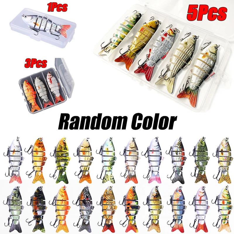 Multi-Jointed Sinking Fishing Lure for Bass