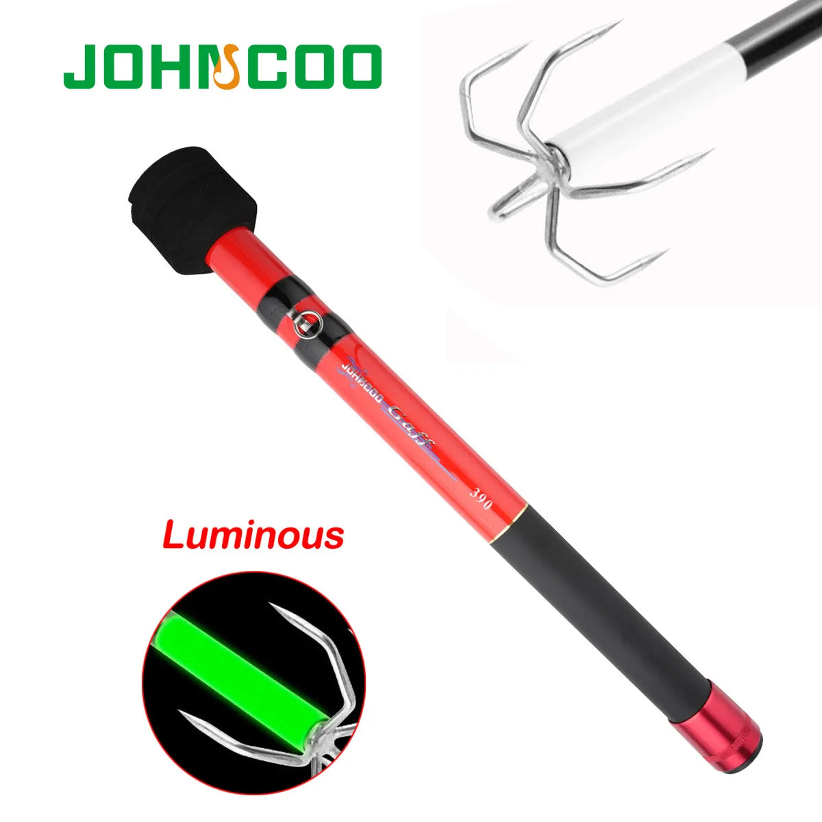 Retractable Stainless Steel Squid Gaff with Five Hooks 3.9m