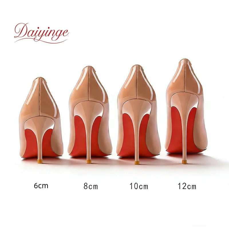 Luxury Red Bottom Stiletto Pumps for Elegant Occasions