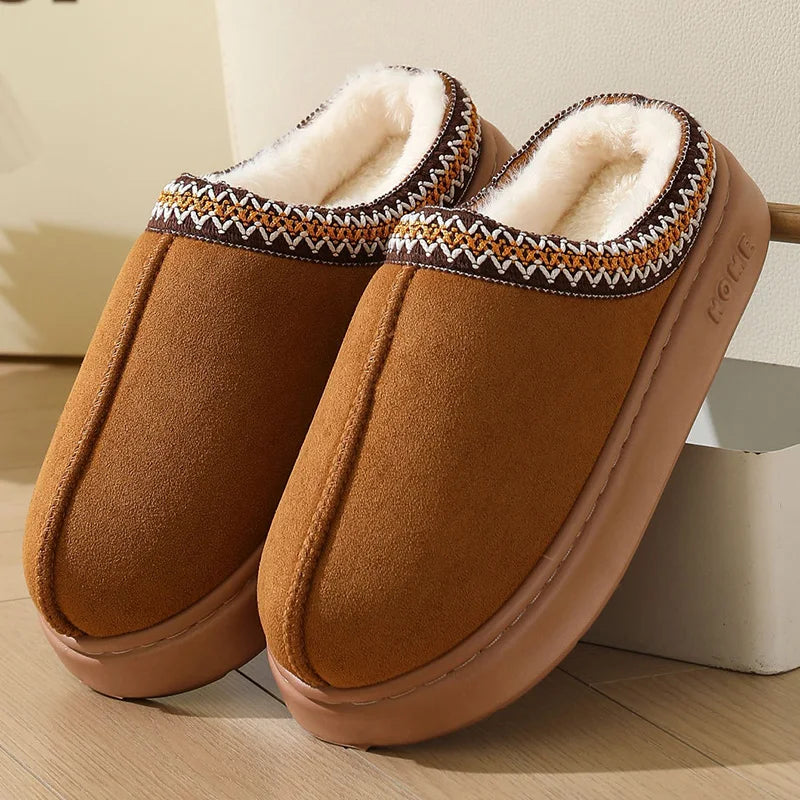 Fluffy Warm Winter Slippers with Non-Slip Soft Bottoms
