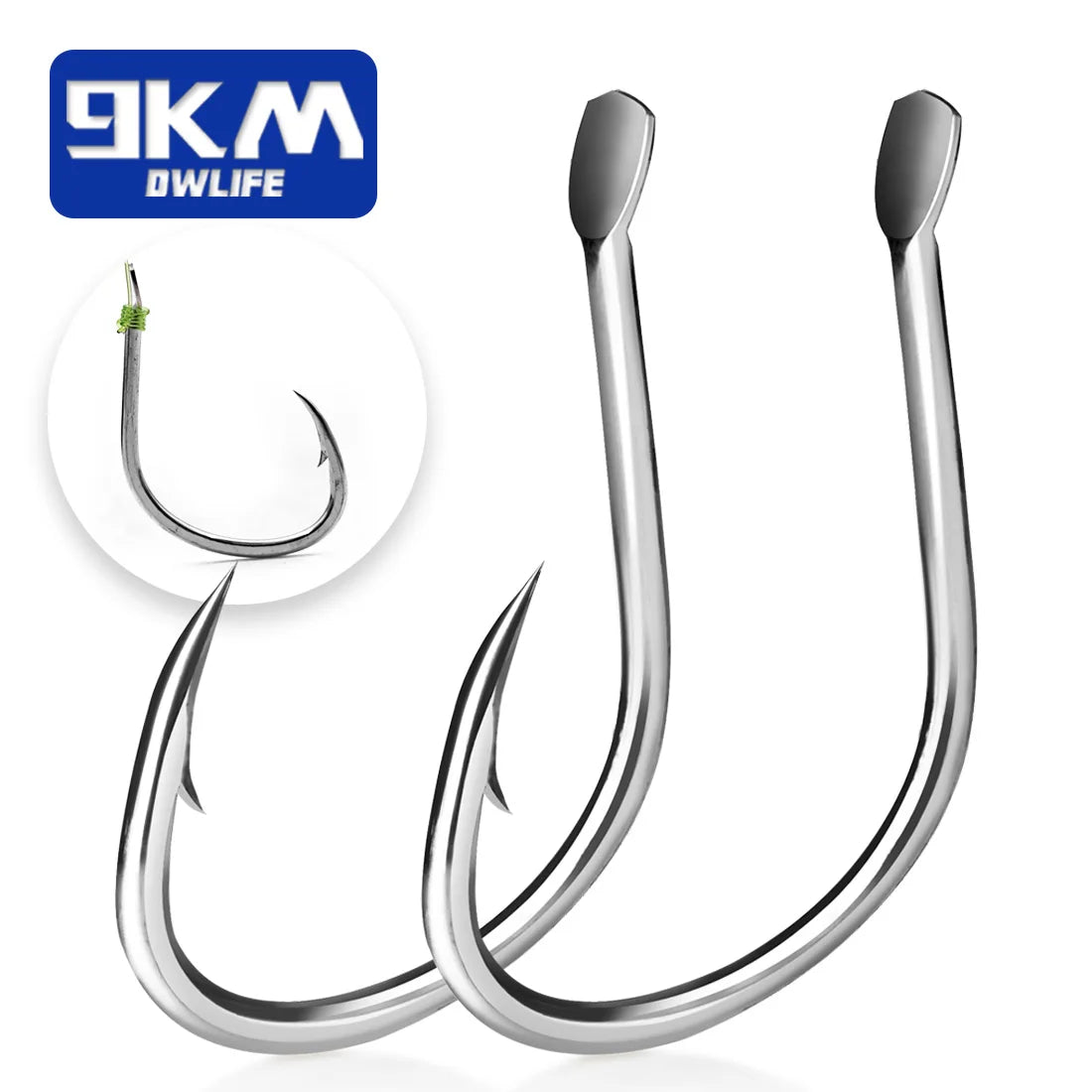 HookUpCo. Saltwater Fishing Hooks - Durable Eyeless Design