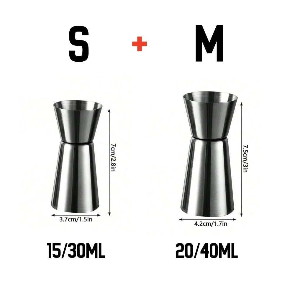 Stainless Steel Dual Shot Cocktail Shaker Tool