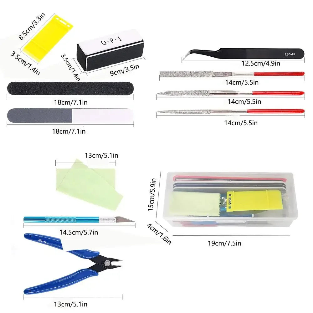 24-Piece Miniature Tool Kit for Model Building